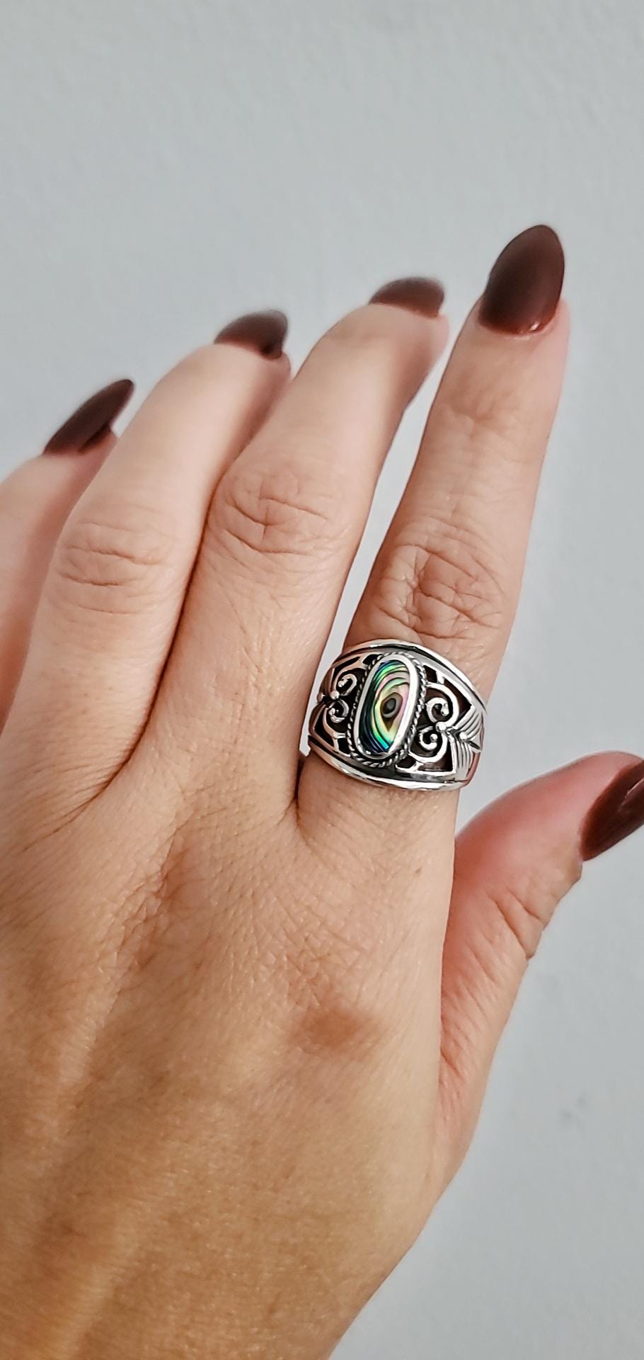 Abalone Women's Ring – Sterling Silver