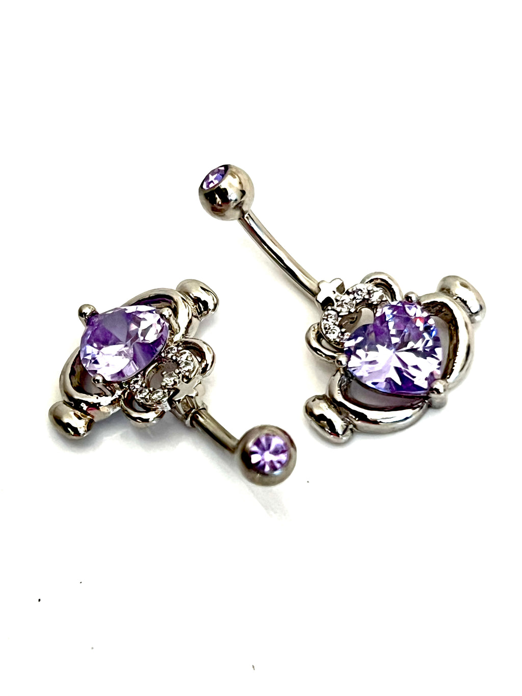 Claddagh Belly Button Ring – CZ Surgical Steel