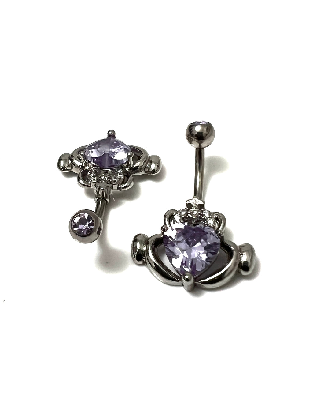 Claddagh Belly Button Ring – CZ Surgical Steel