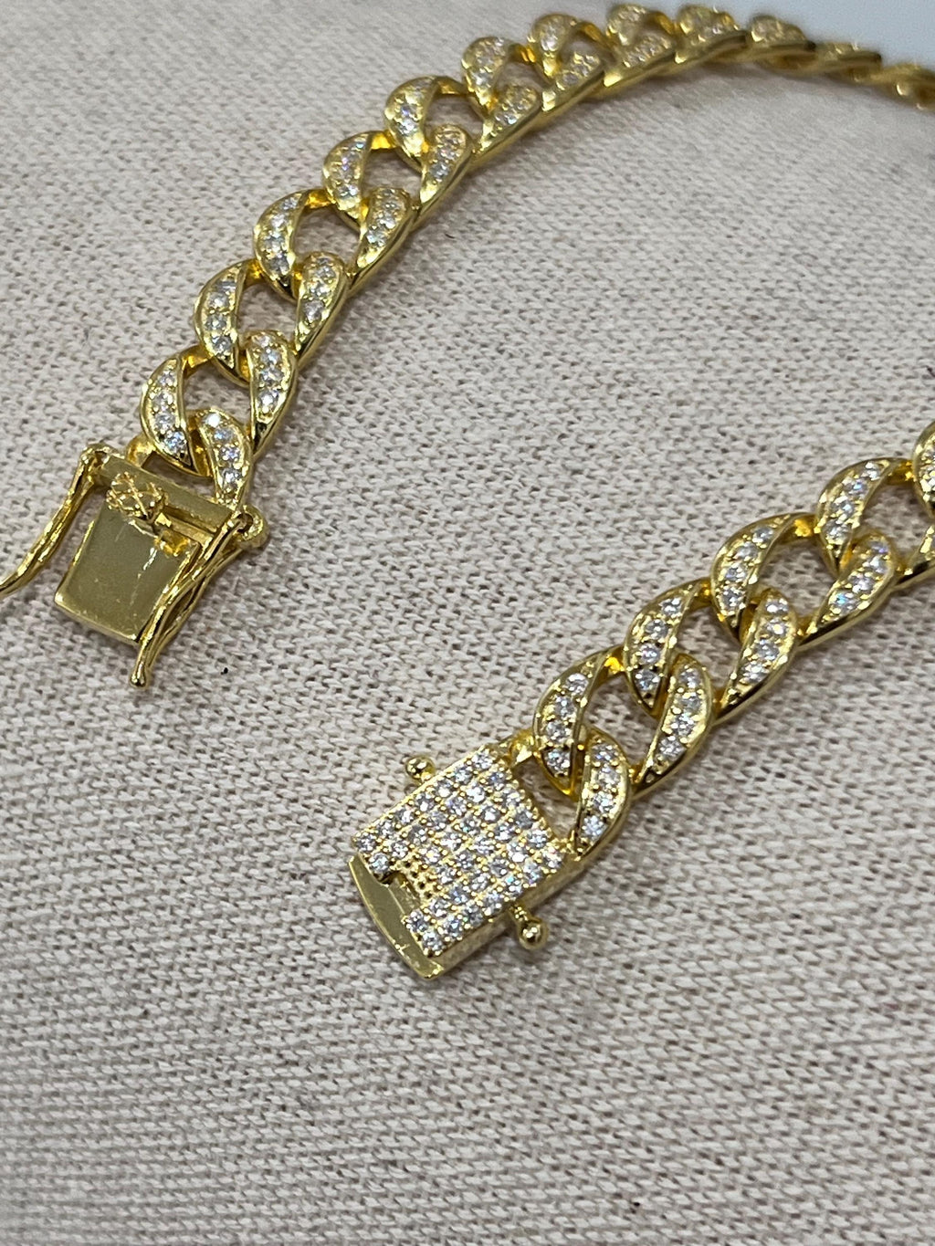 Gold Moissanite Bracelet – 925 Sterling Silver