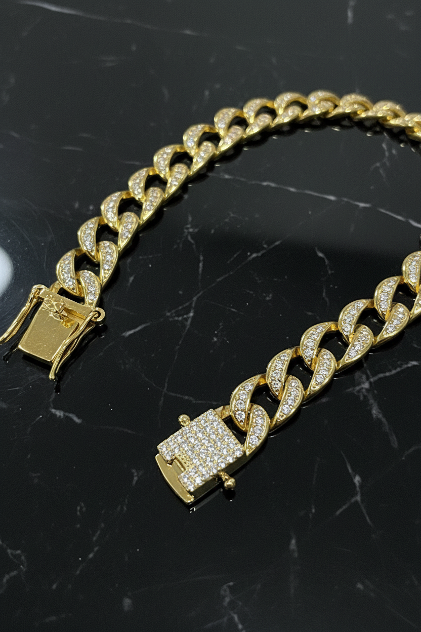 Gold Moissanite Bracelet – 925 Sterling Silver