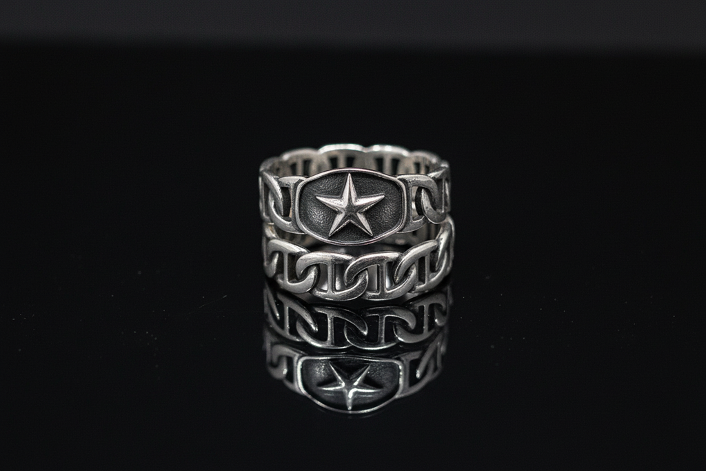 Shooting Star Unisex Ring – 10mm Band Width