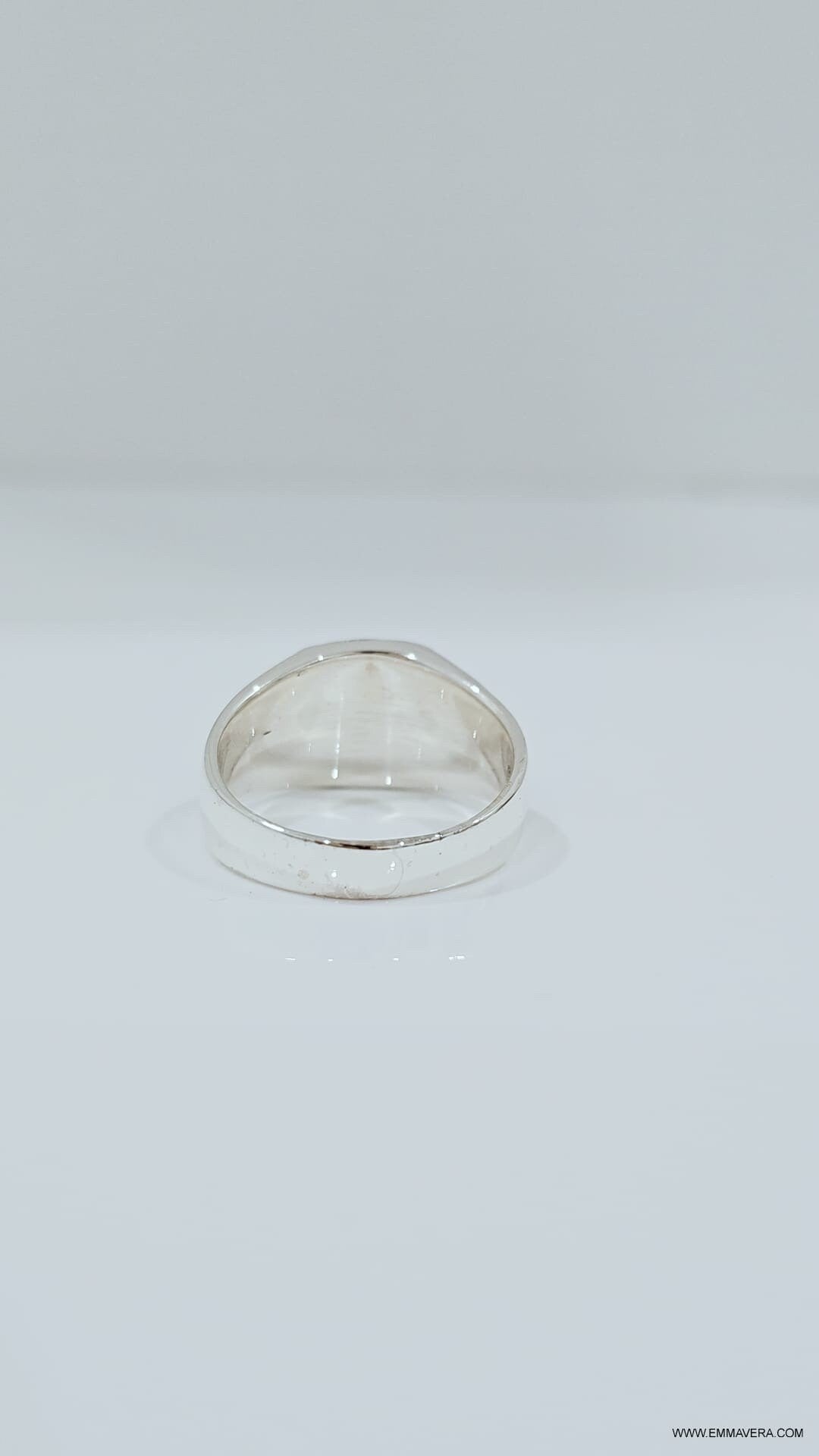 Leaves of 420 Onyx Stone Men's Silver Ring