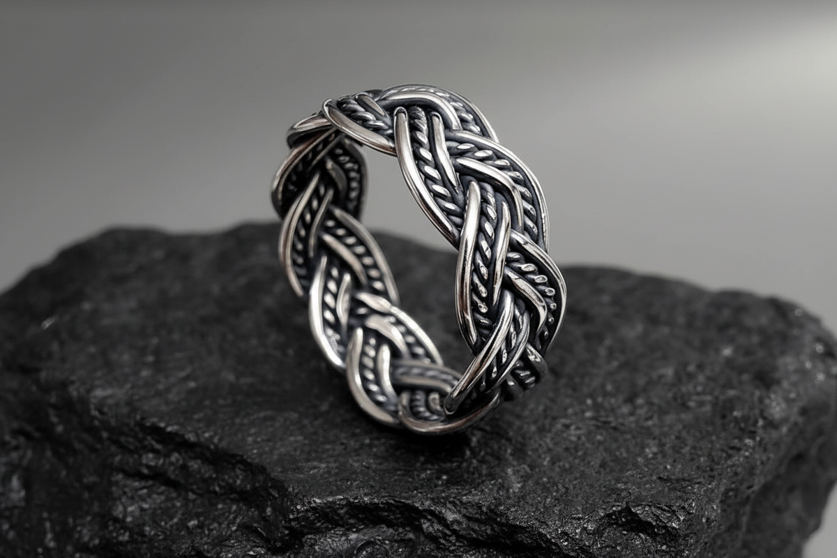 Men's Ring – 925 Sterling Silver with 8mm Band Width