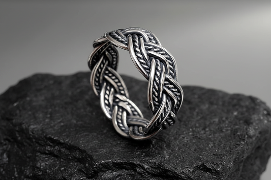 Sterling Silver Men's Ring, Oxidized Sterling Silver Ring, Men's 8mm Band, Men Jewelry, Jewelry for Him, 925 Silver Ring