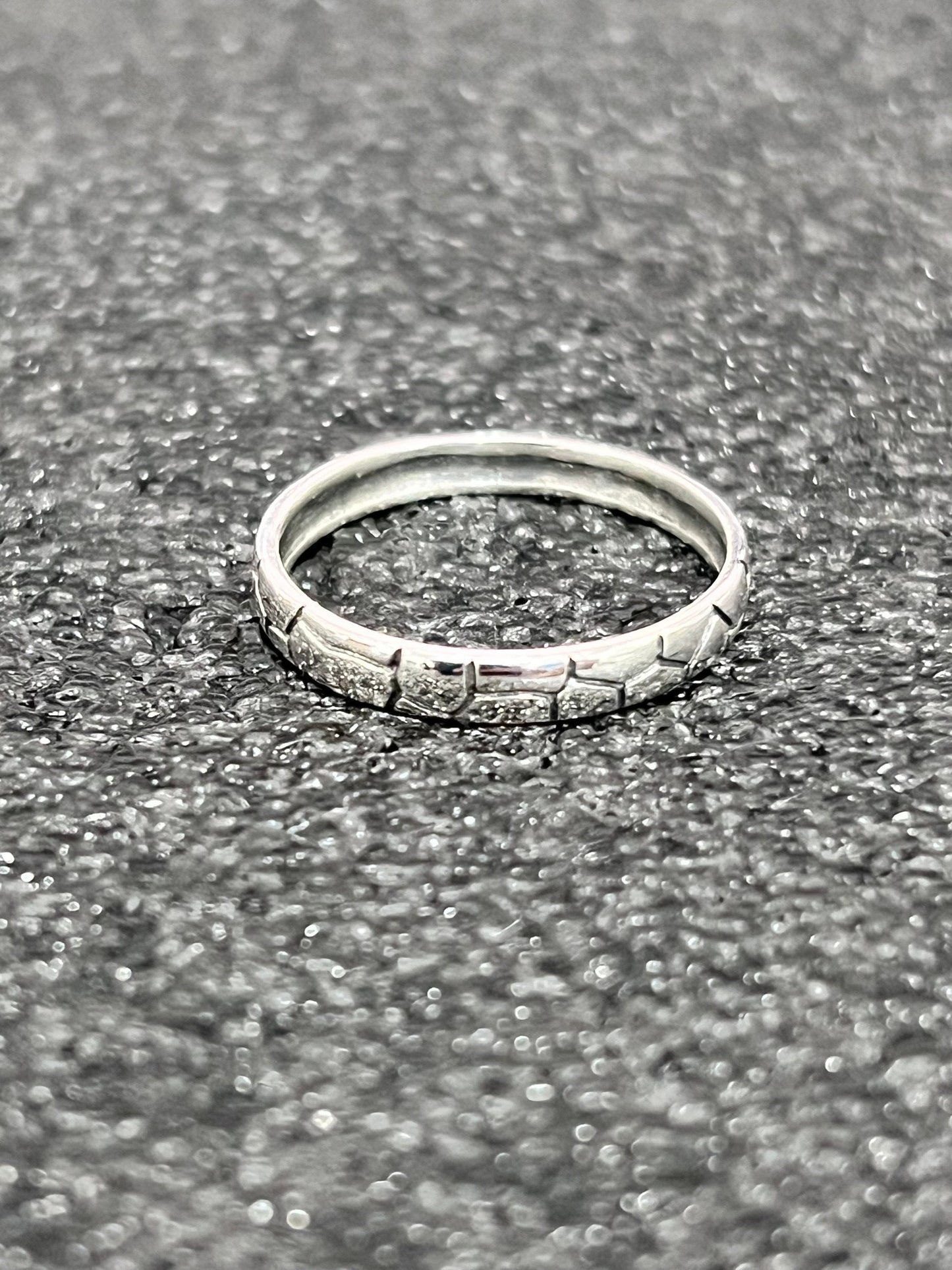 Oxidized Sterling Silver Design Ring