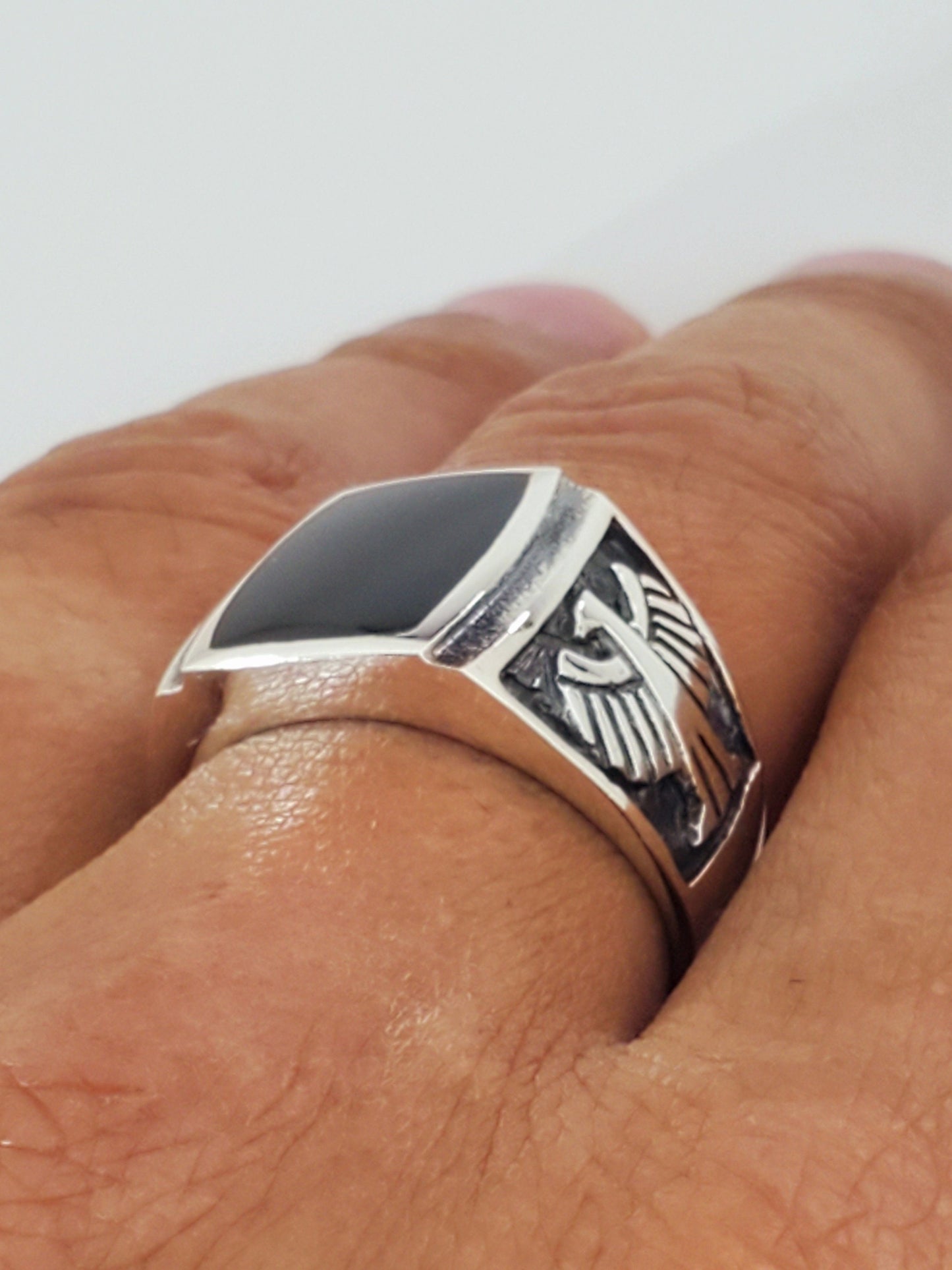 Onyx Kingsman Eagle Ring