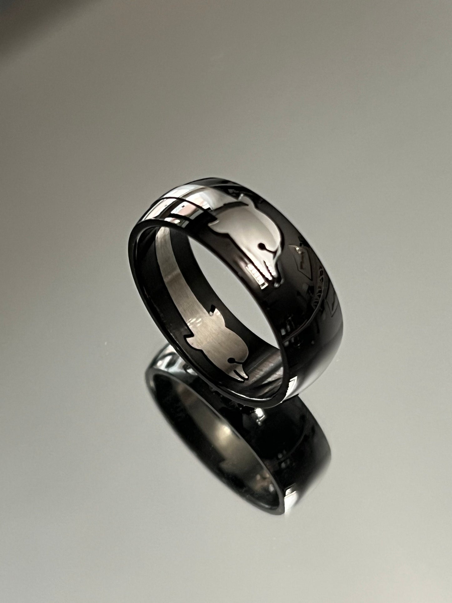 Dolphin Band Stainless Steel Men's Ring