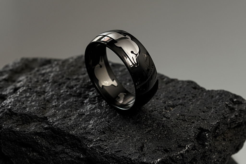Dolphin Band Stainless Steel Men's Ring