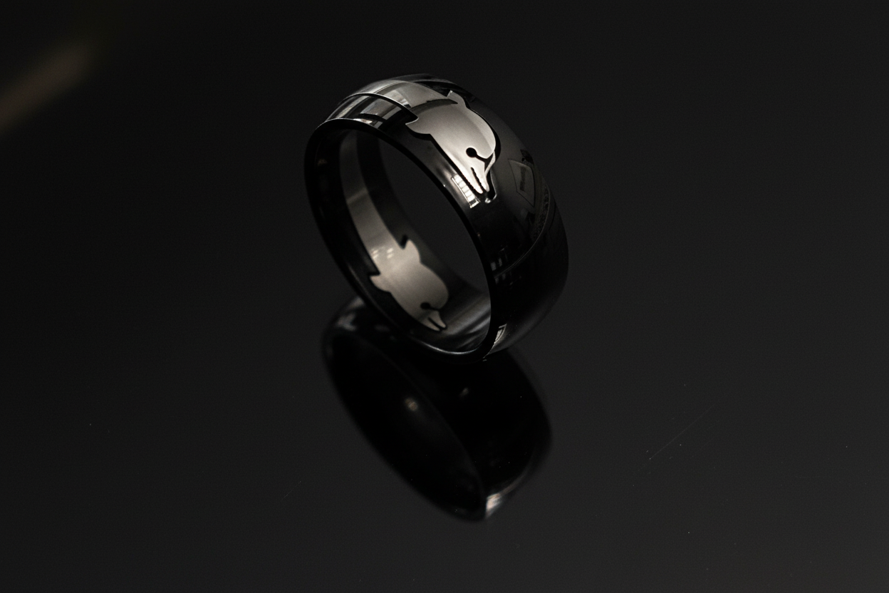 Dolphin Band Stainless Steel Men's Ring
