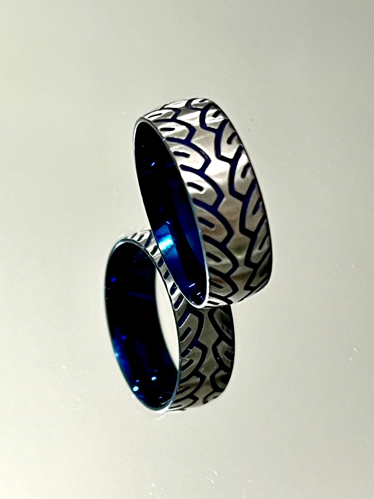 Blue Stainless Steel Tire Ring