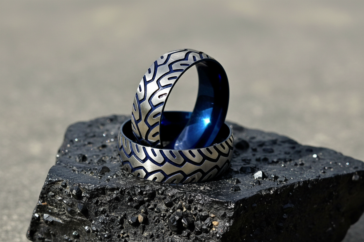 Blue Stainless Steel Tire Ring