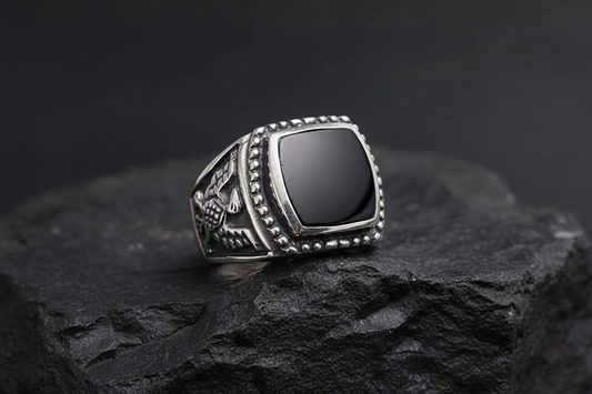 Kingsman Onyx Eagle Ring