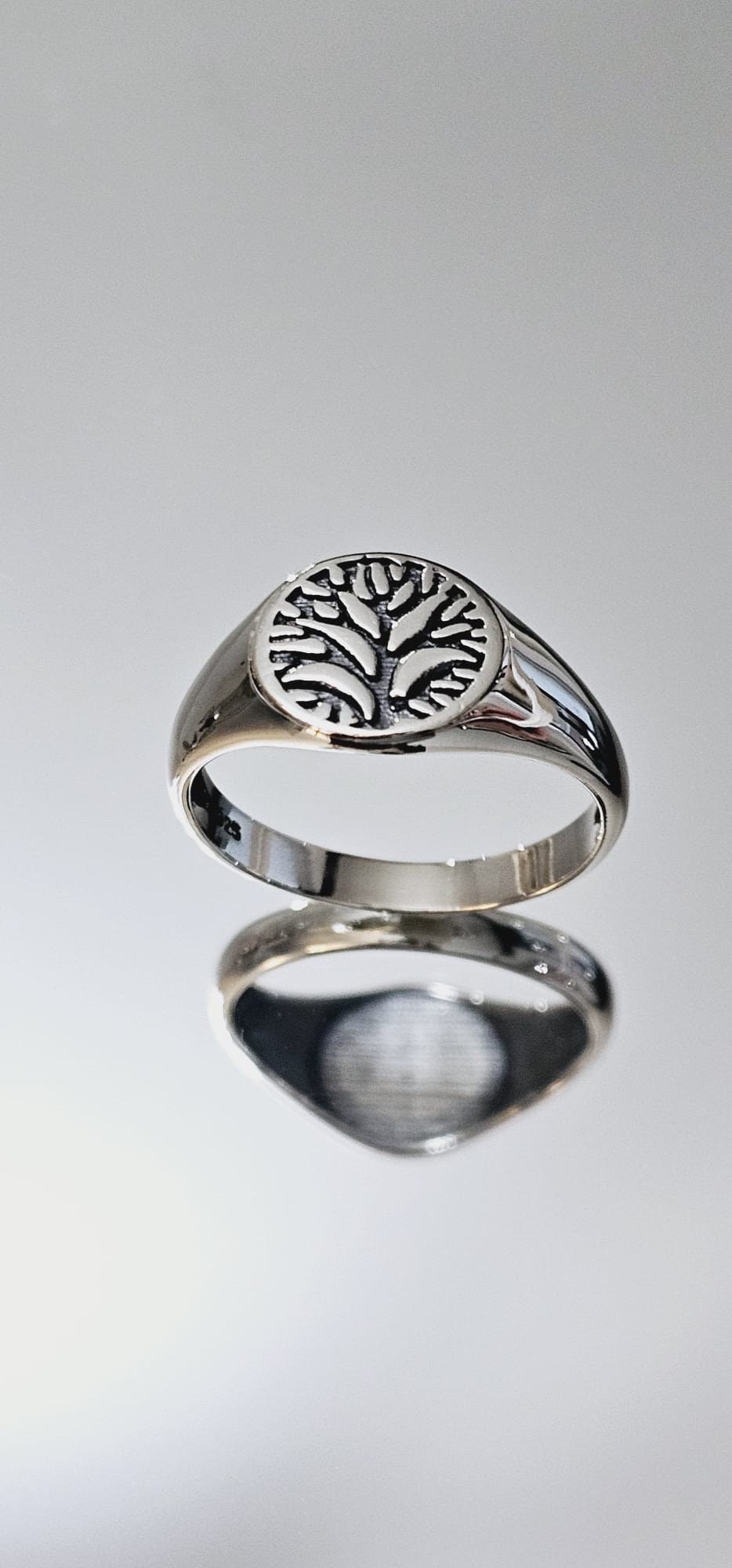 Sterling Silver Tree of Life Men's Ring, 11mm Wedding Band, Engagement, trendy