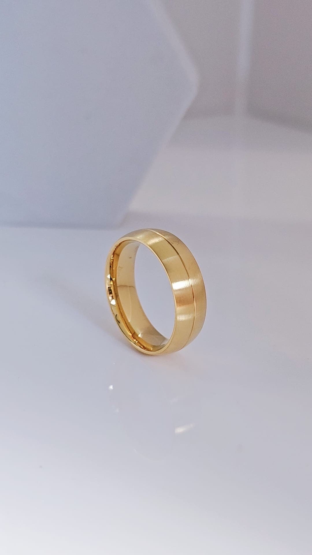 Gold Simple Striped Band
