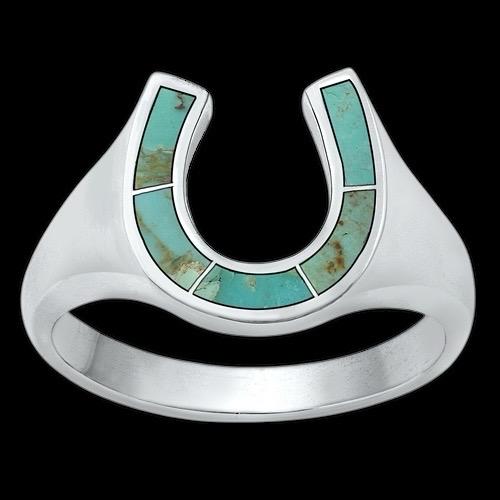 Horseshoe Turquoise Ring – Sterling Silver