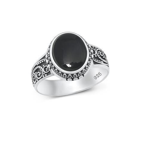 Black Agate Ring