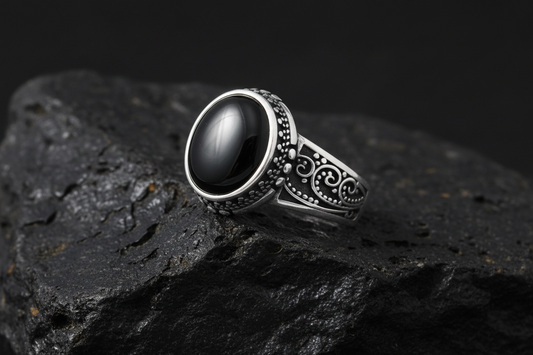 Black Agate Ring