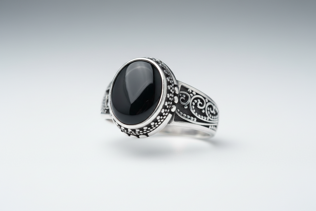 Black Agate Ring