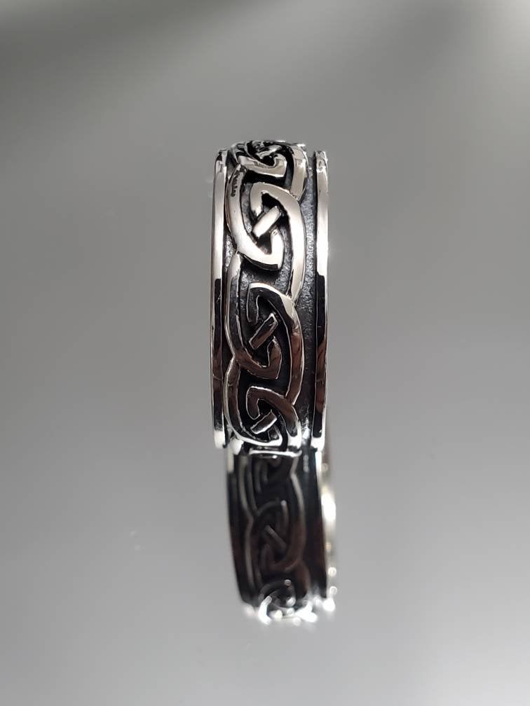 Celtic Spinner Meditation Sterling Silver Ring