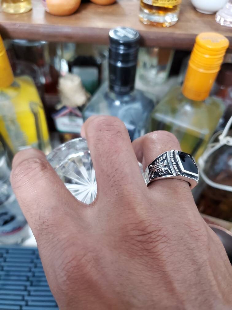Kingsman Onyx Eagle Ring