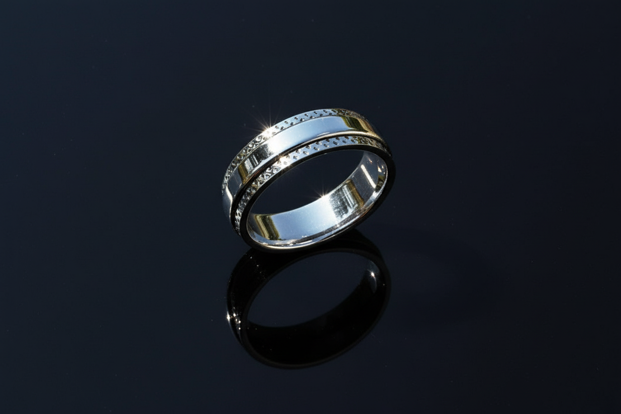 Design Sterling Silver Spinner Ring