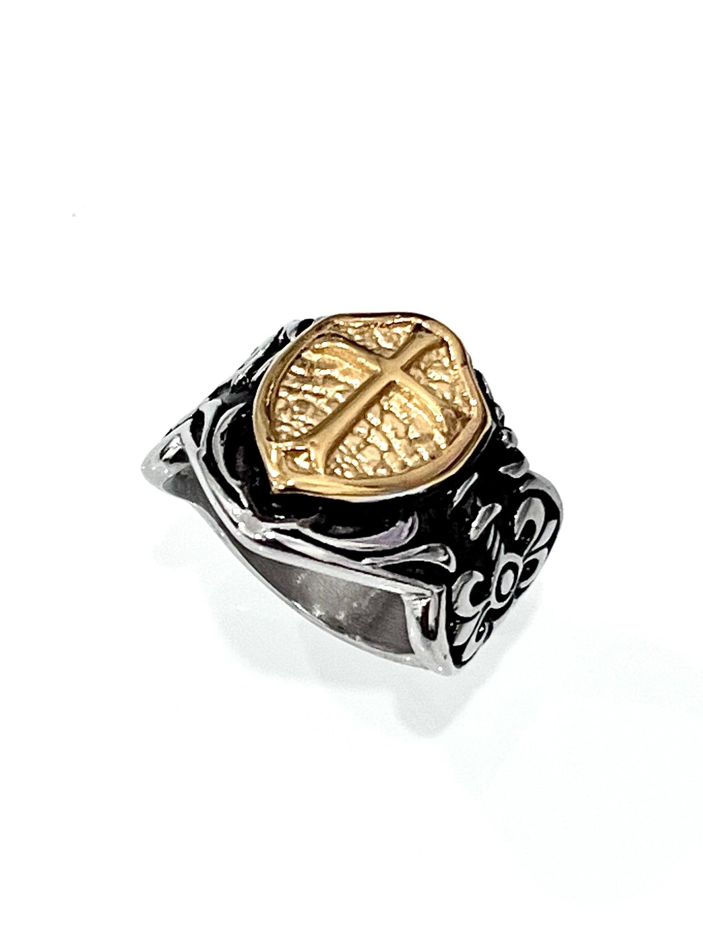 Cross Ring Men's Stainless Steel Ring