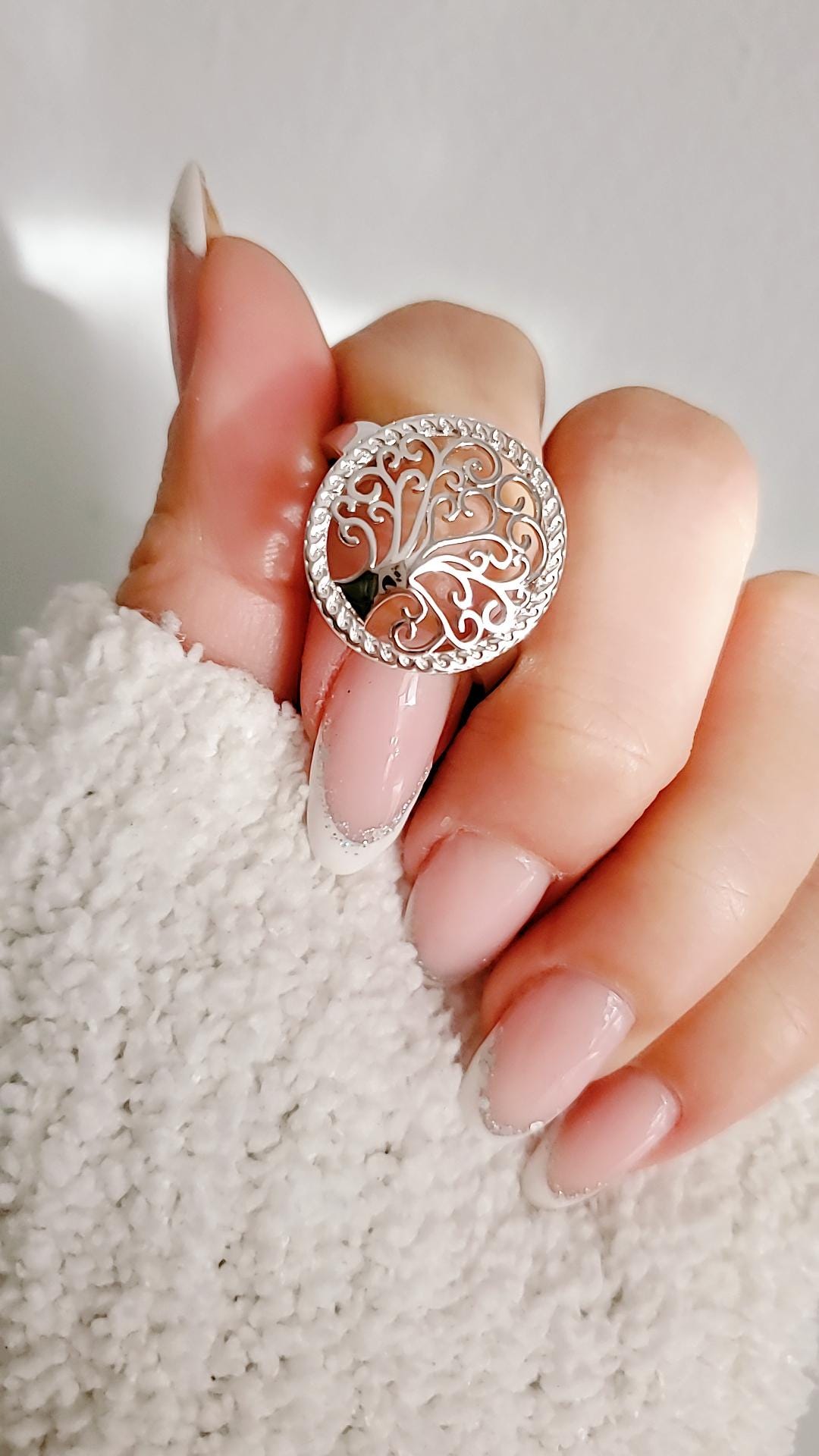 Around the World Tree of Life Ring Sterling Silver 925