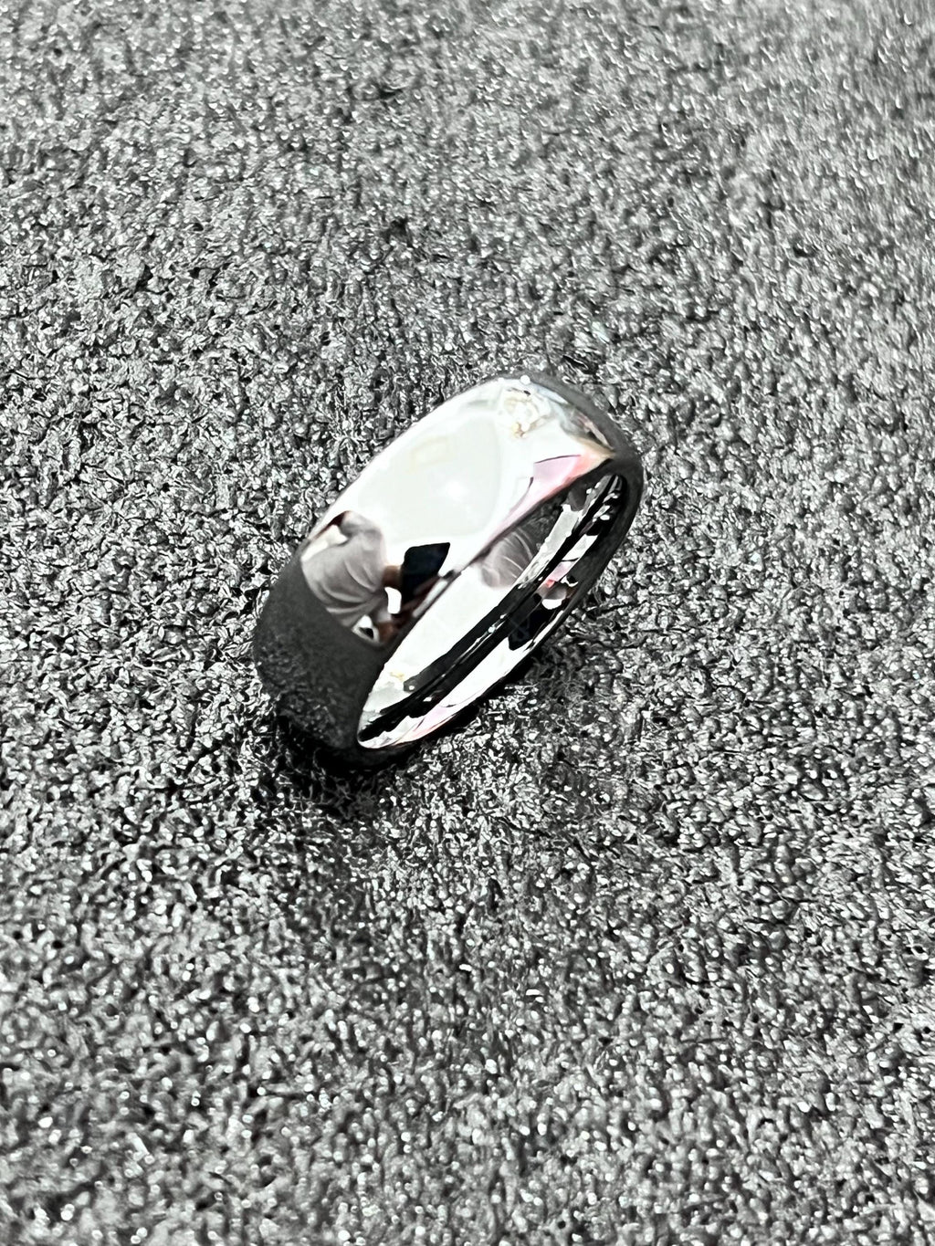 Scratch Gun Metal Unisex Wedding Ring – Tungsten
