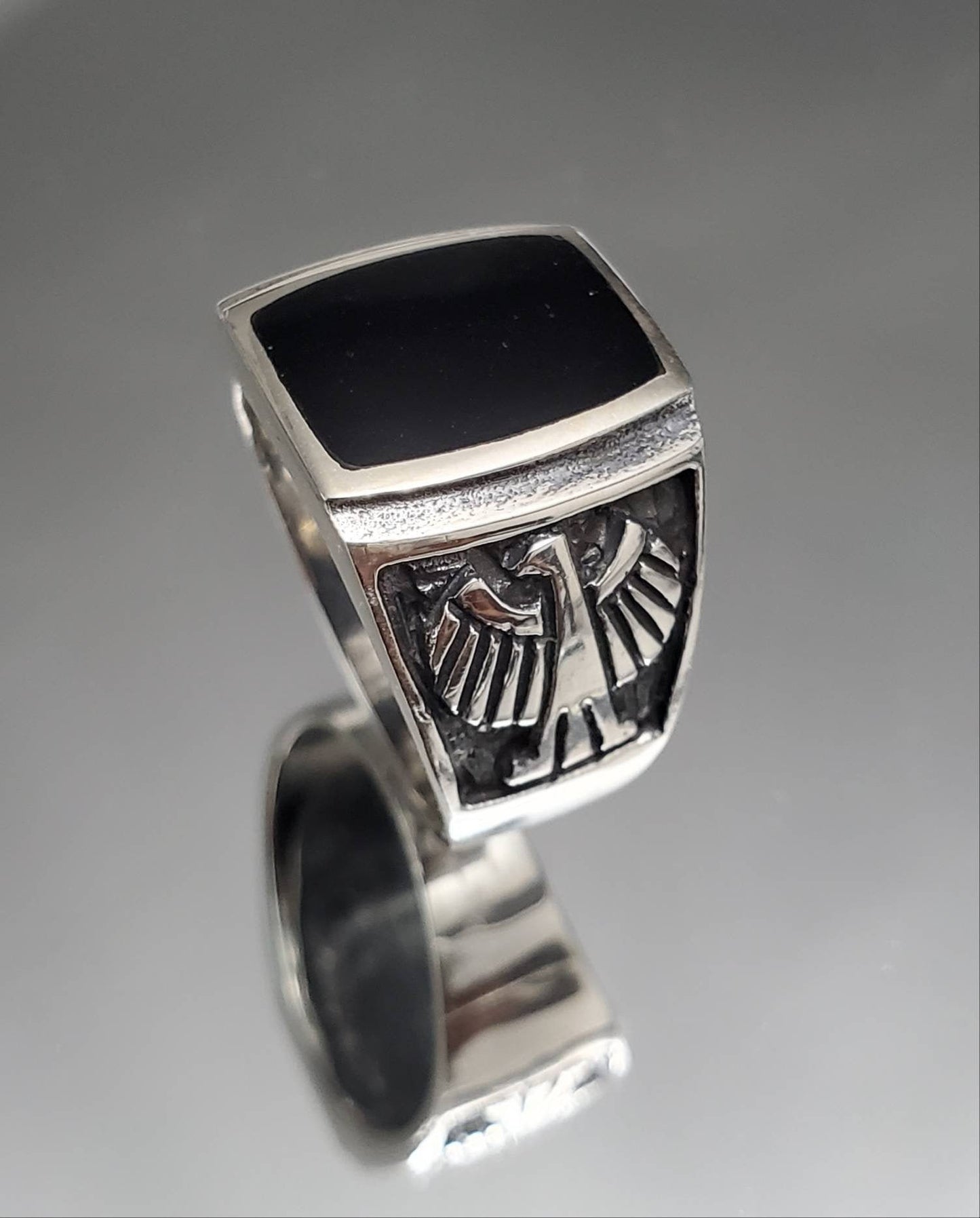 Onyx Kingsman Eagle Ring