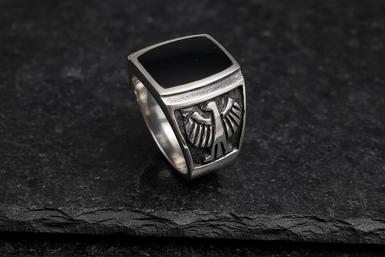 Onyx Kingsman Eagle Ring