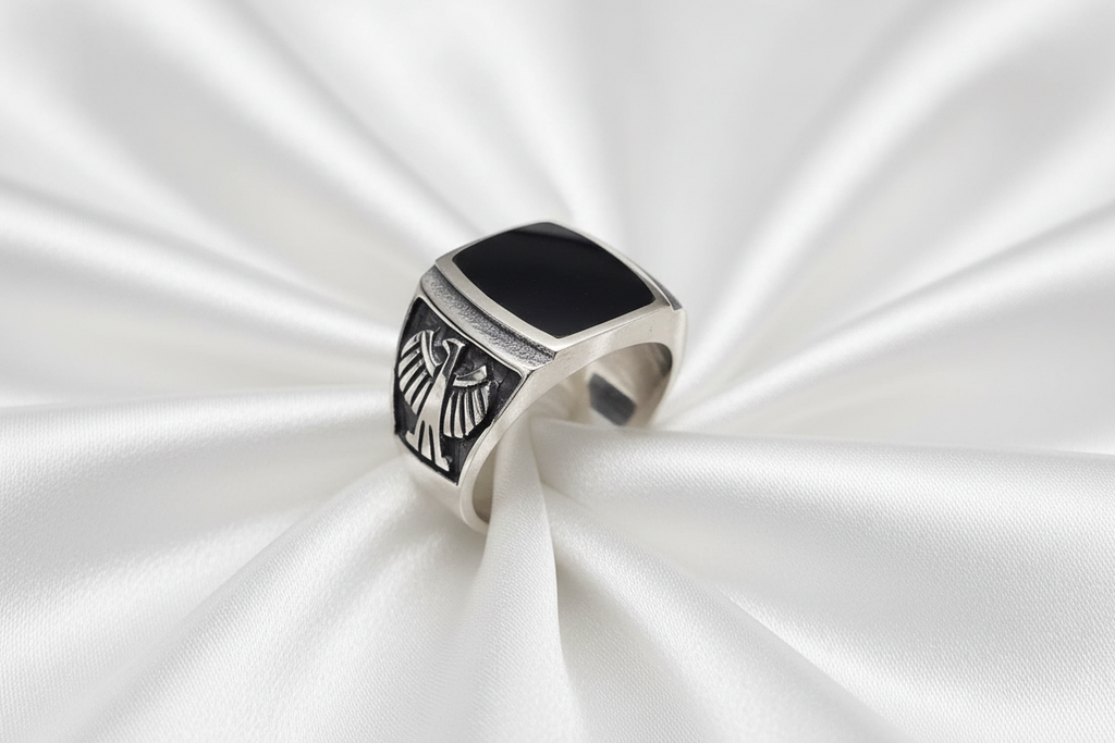 Onyx Kingsman Eagle Ring