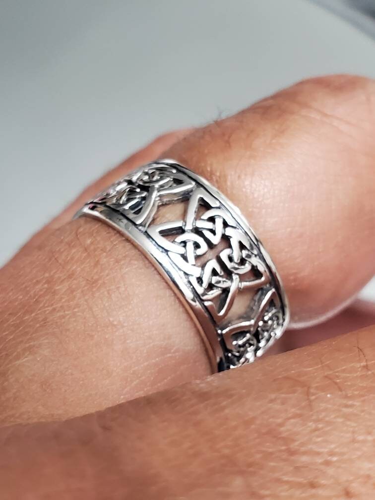 Celtic Design Sterling Silver 925 Band