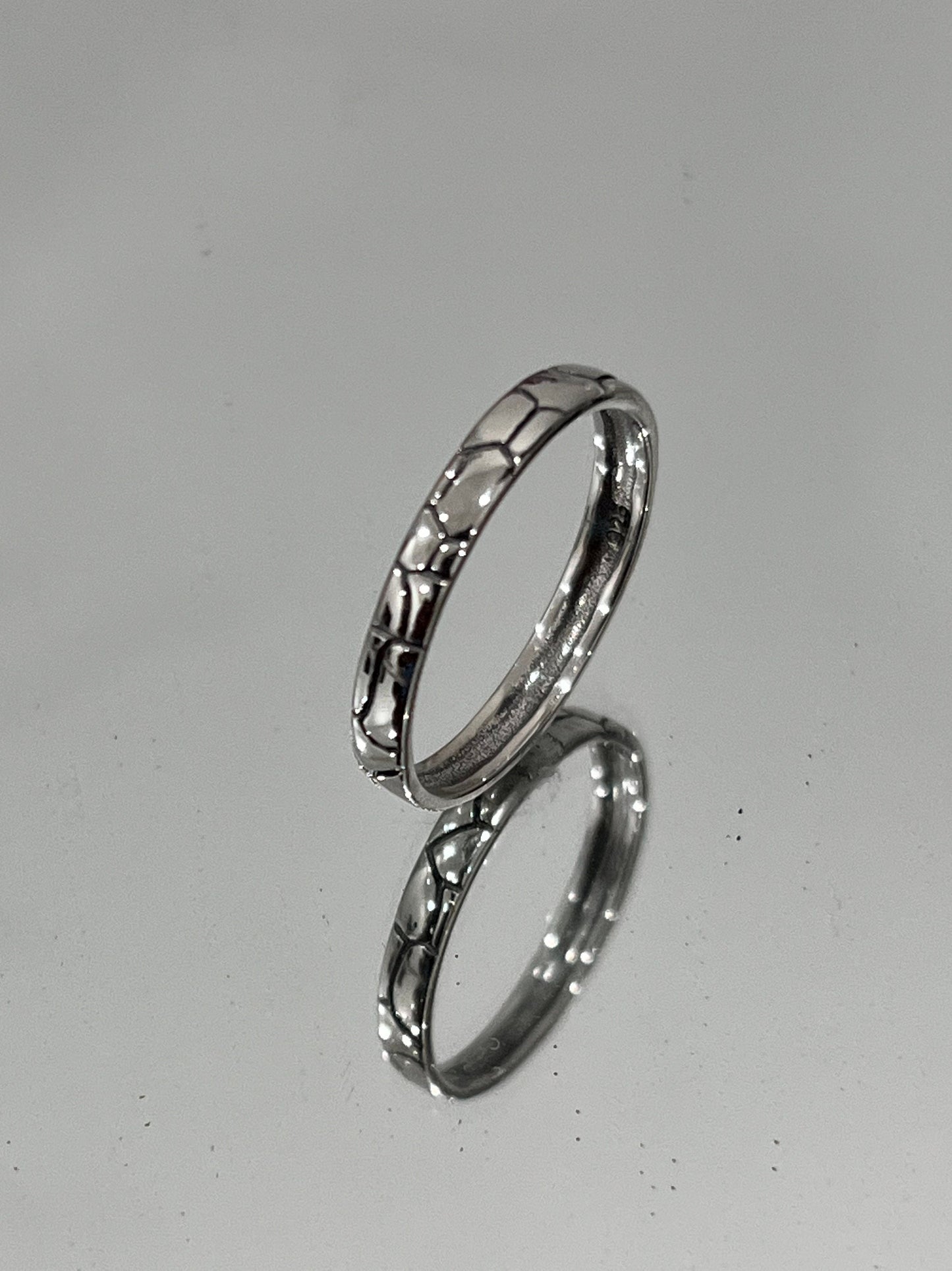 Oxidized Sterling Silver Design Ring