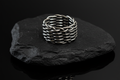 Wide Weaved Men's Ring – 925 Sterling Silver