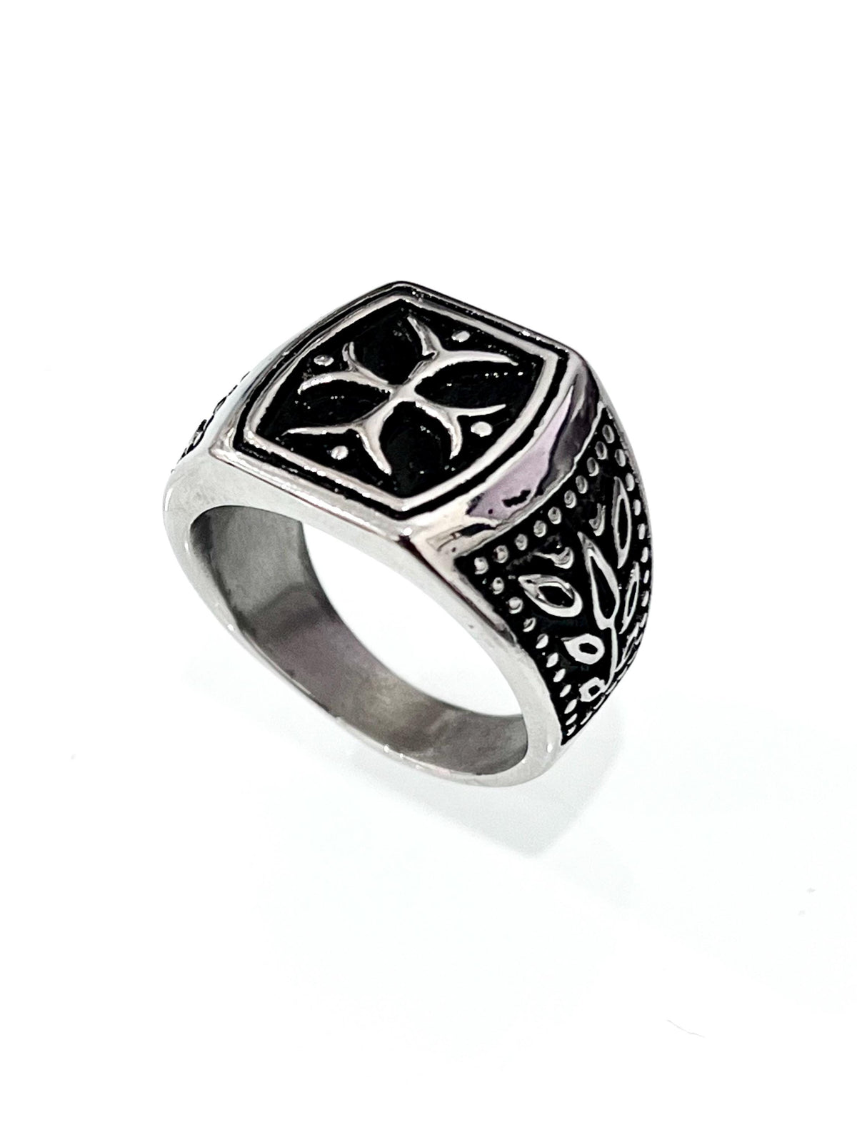 Cross Ring – Stainless Steel