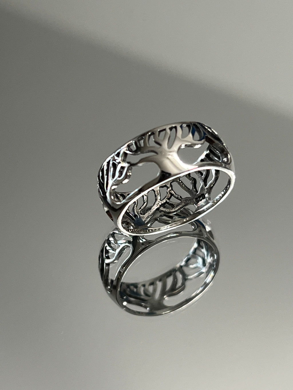 Tree of Life Men's Wedding Ring – Sterling Silver