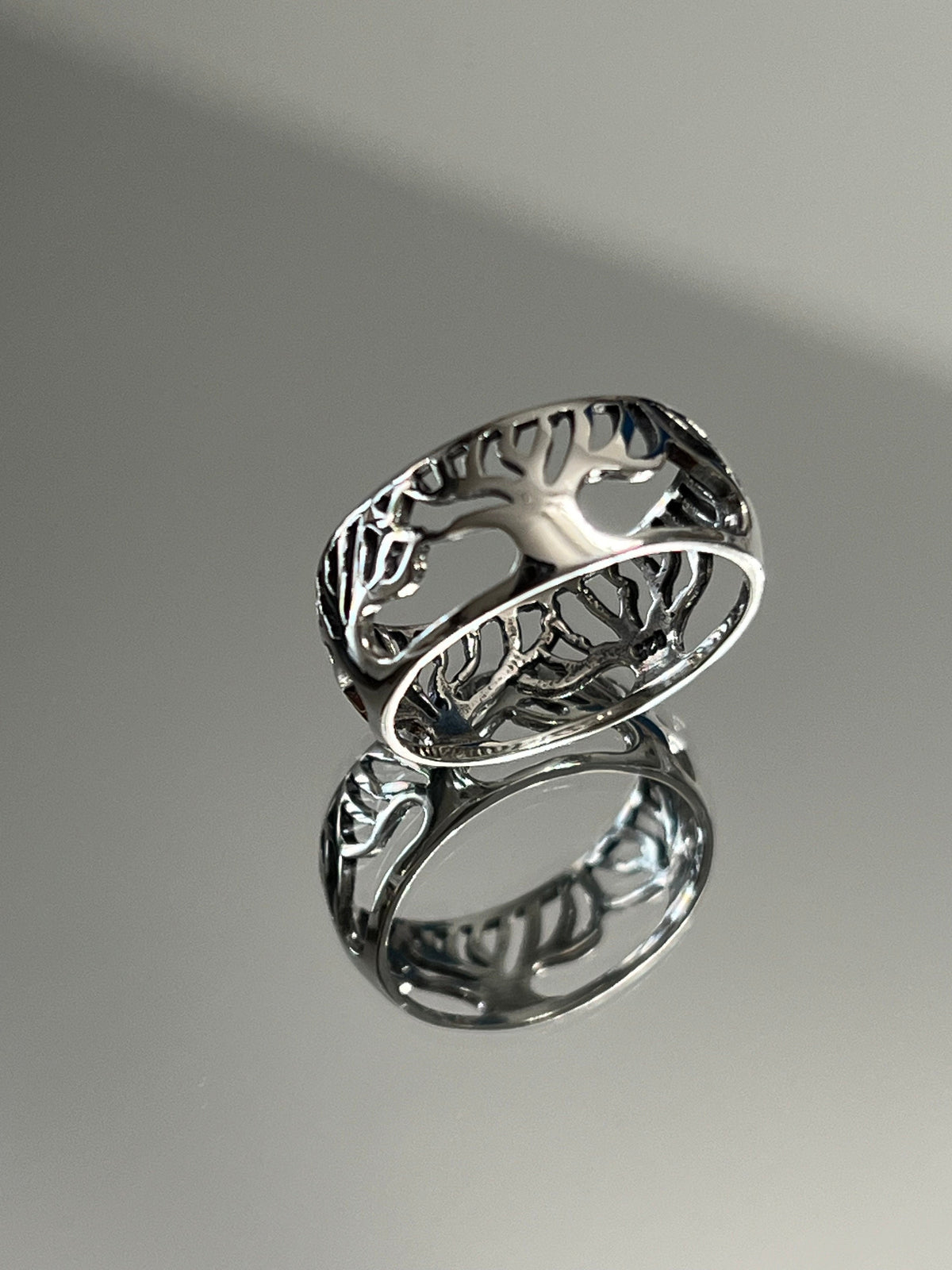 Tree of Life Men's Wedding Ring – Sterling Silver