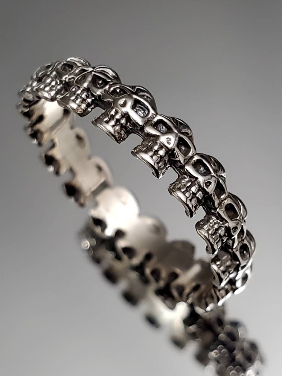 Thin Skull Men's Ring – 925 Sterling Silver