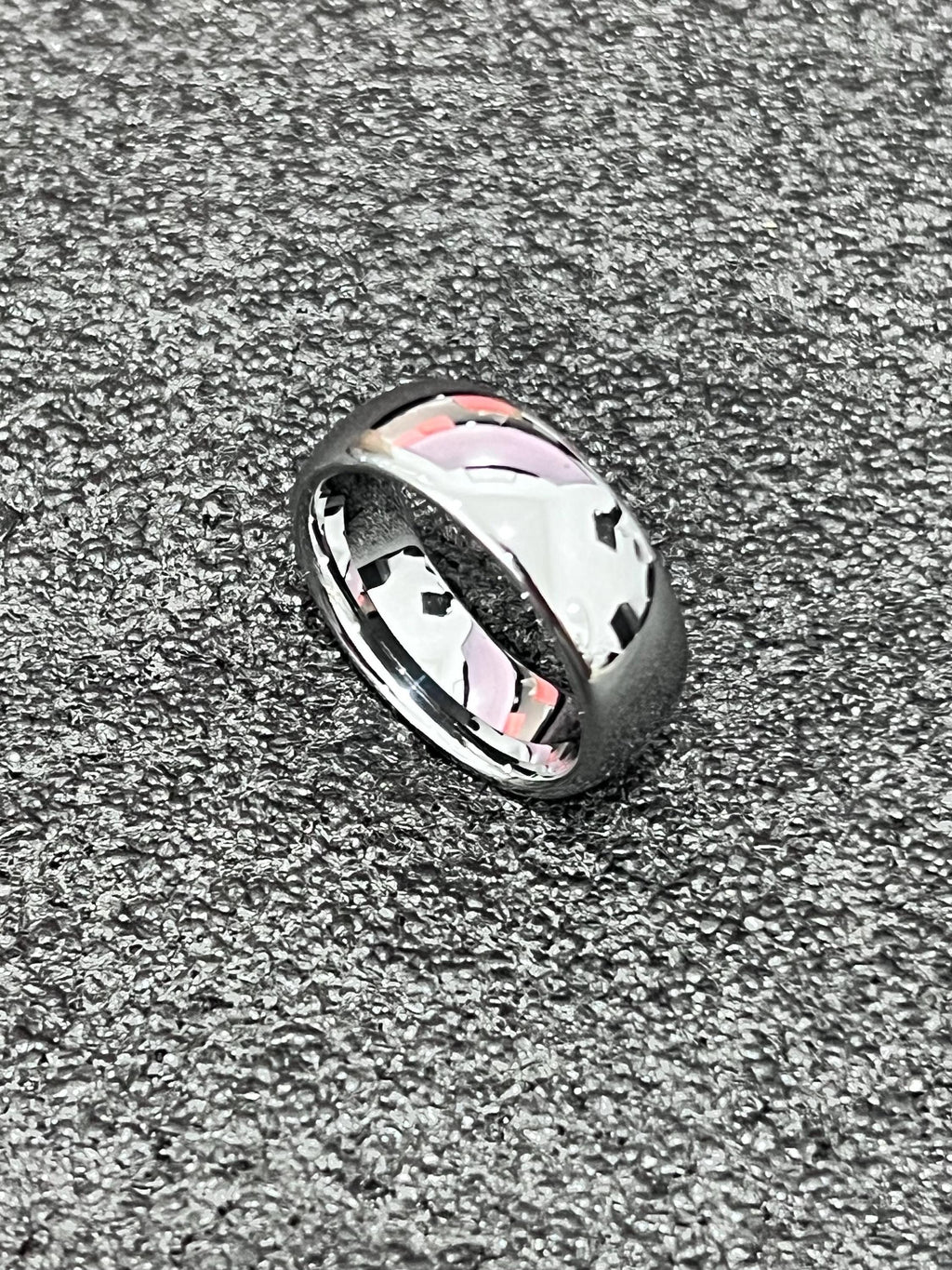 Scratch Gun Metal Unisex Wedding Ring – Tungsten