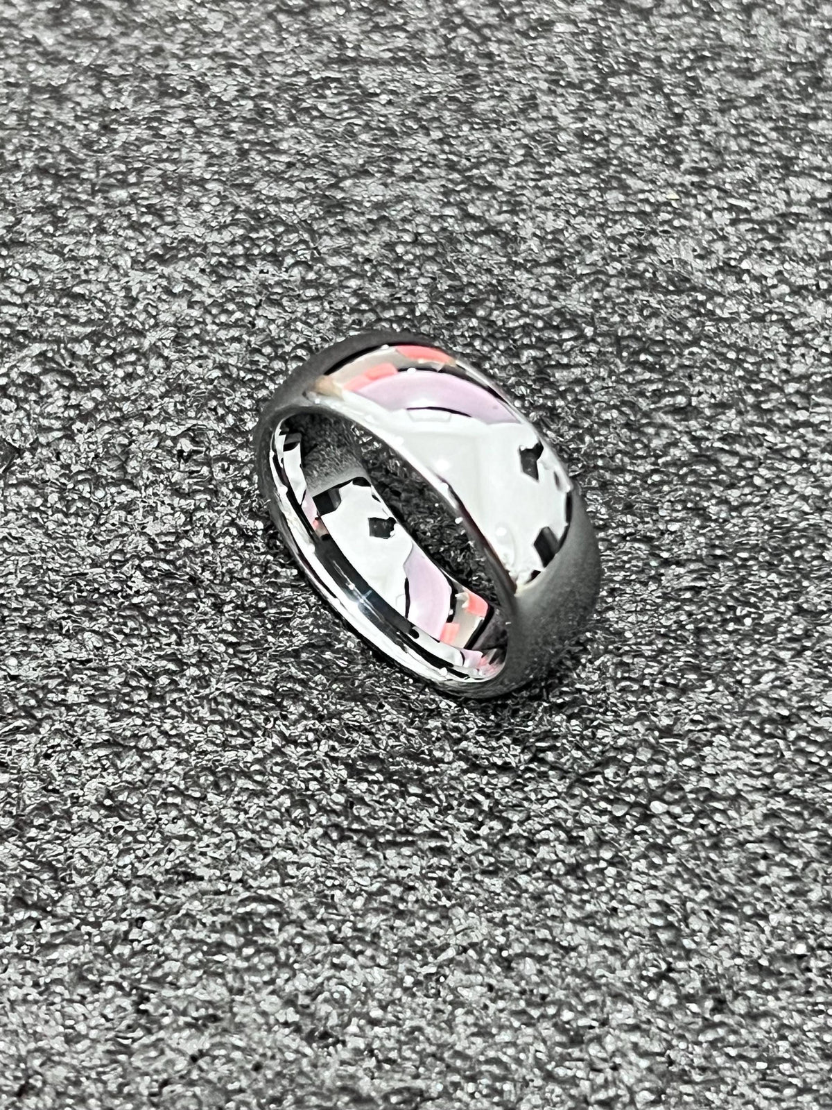 Scratch Gun Metal Unisex Wedding Ring – Tungsten