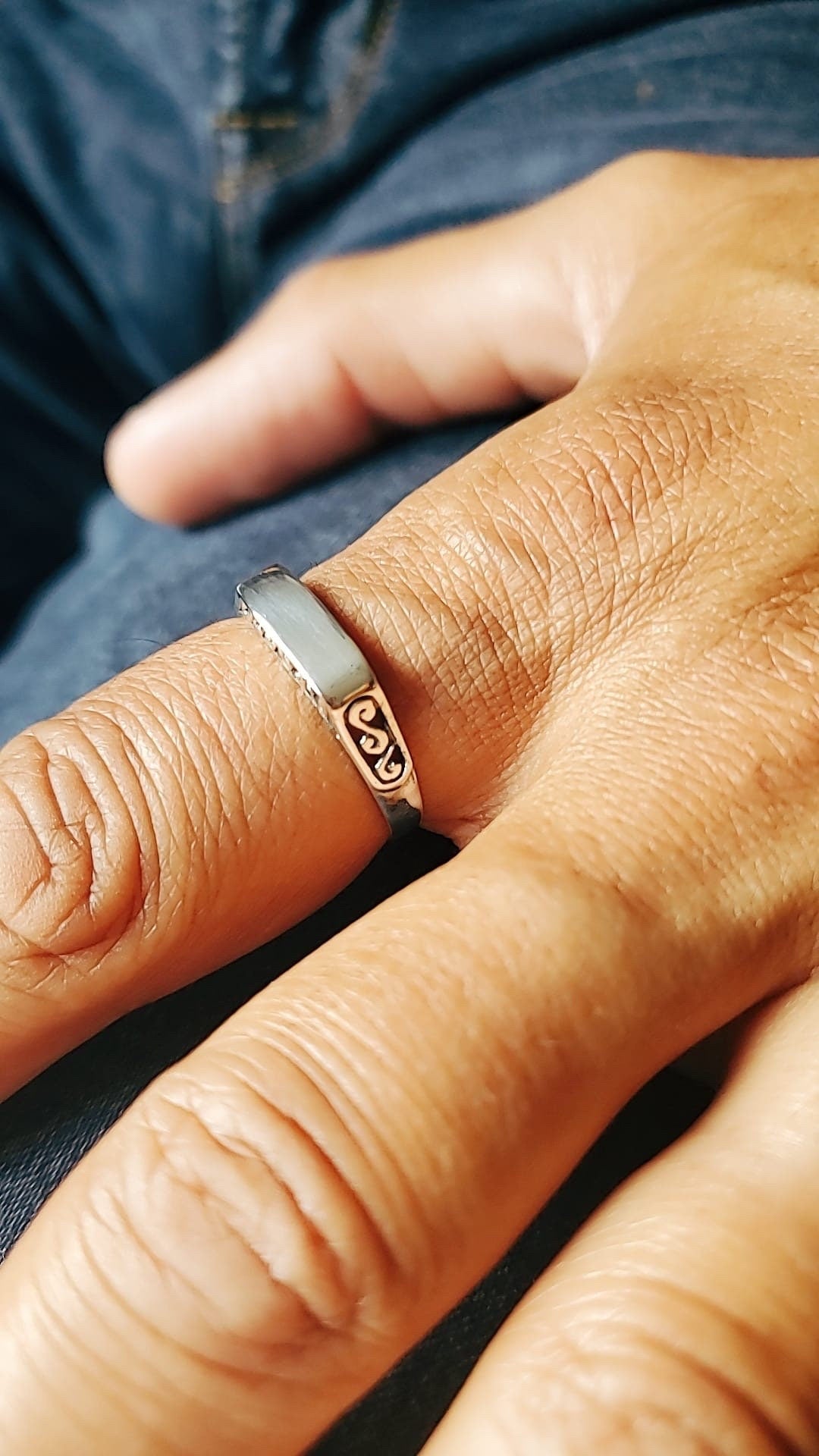 Oxidized Sterling Silver Design Ring