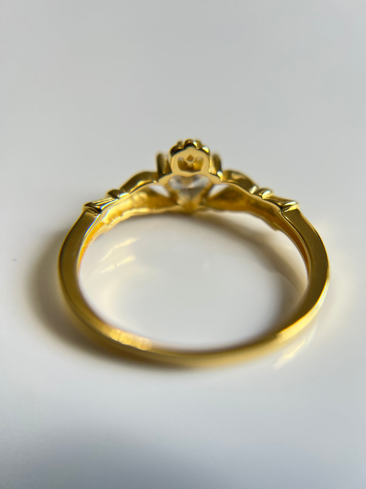 Gold Tone Irish Celtic Claddagh Ring