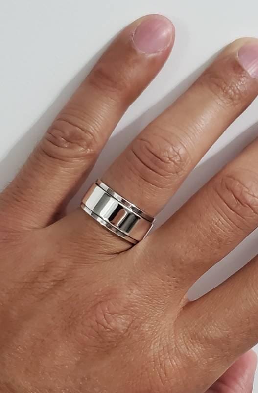 Wedding Ring – Sterling Silver with 10mm Band Width