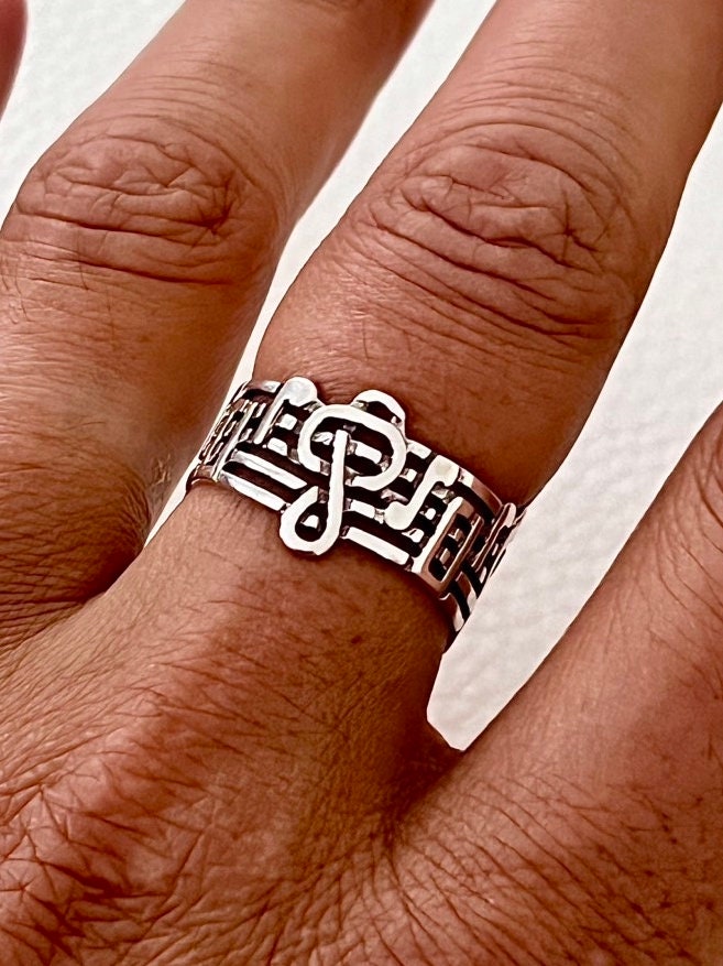 Music Note Ring – Sterling Silver