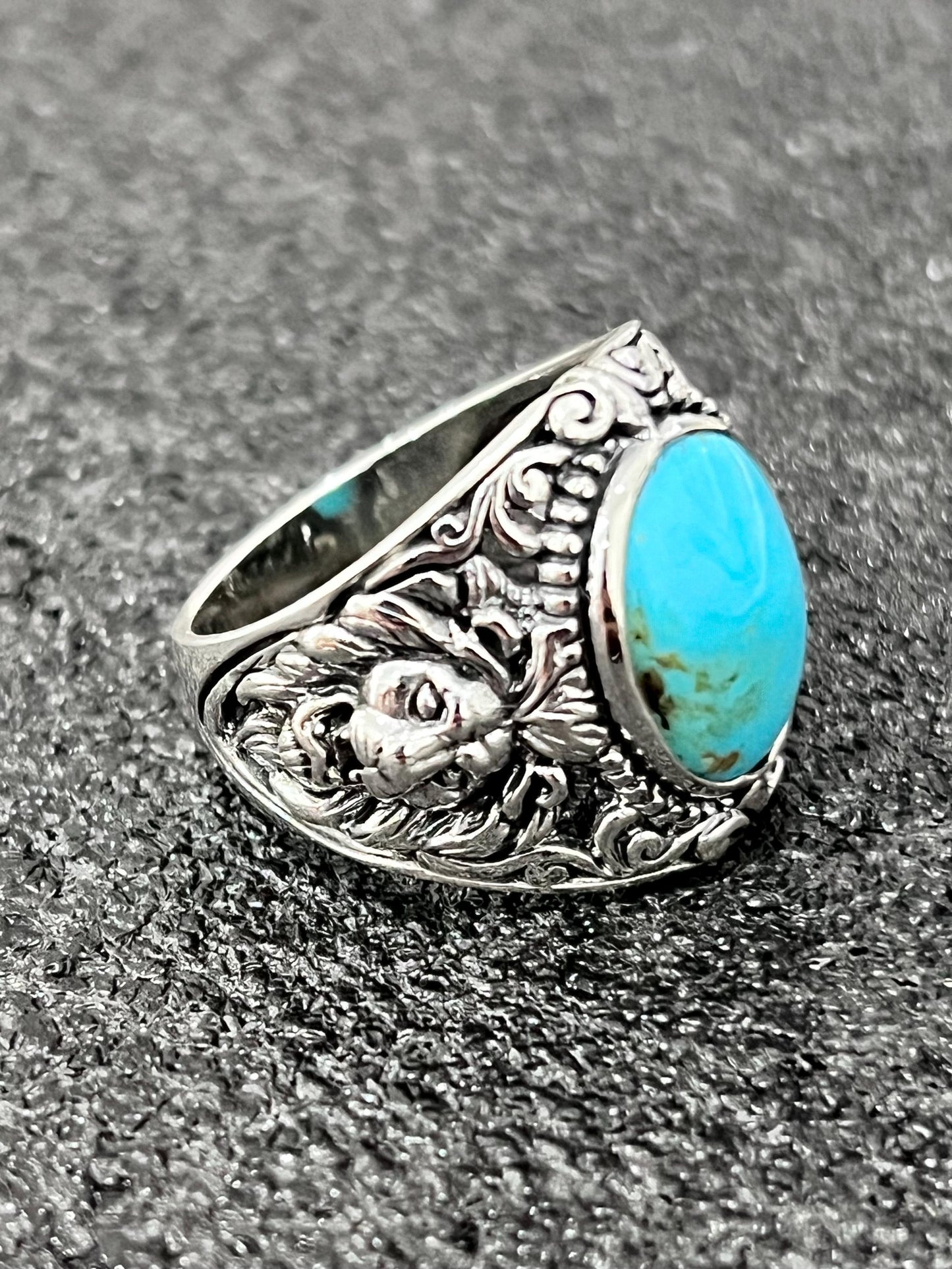 Roaring Lion Turquoise Ring