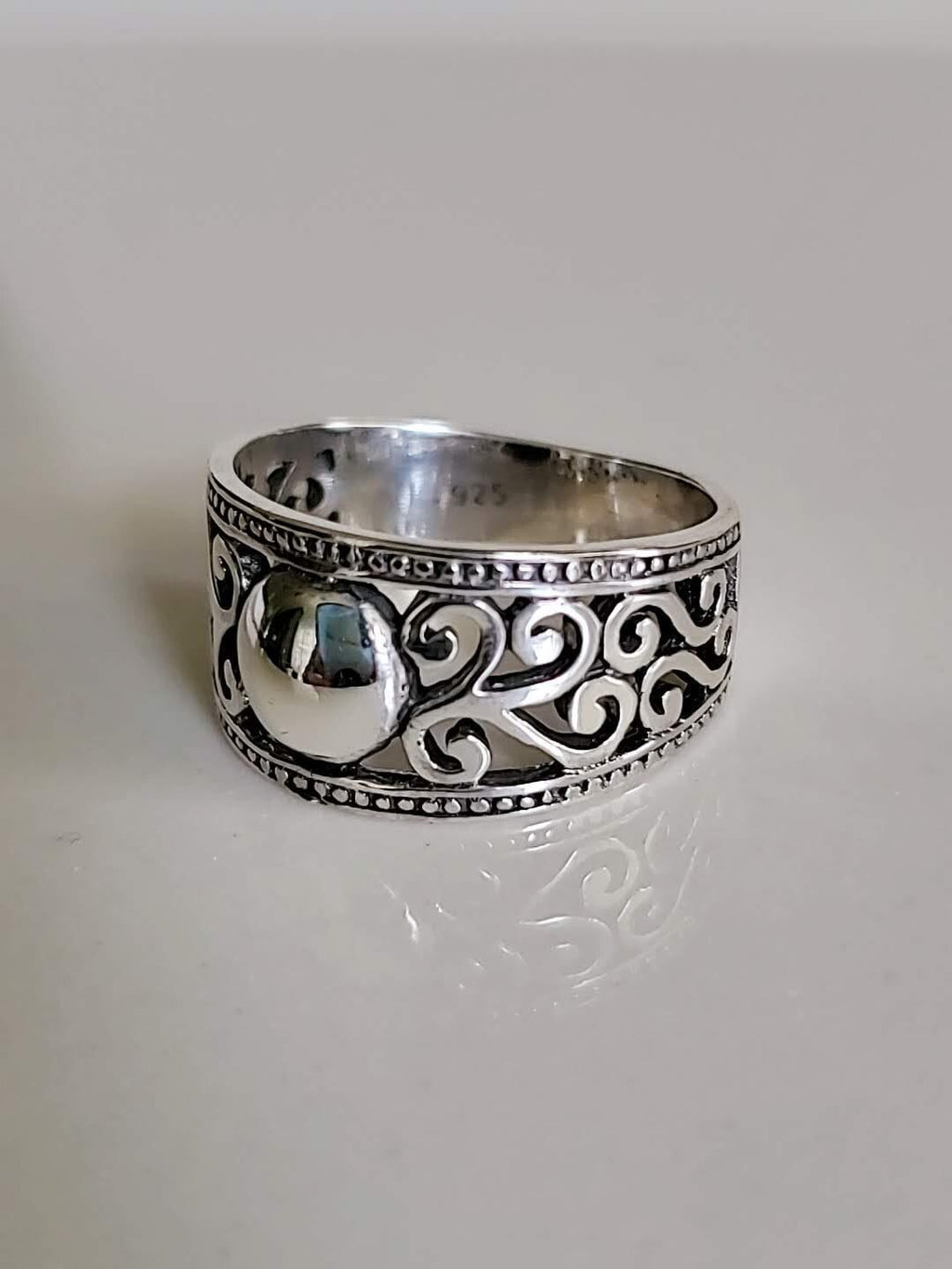 Bali Dome Statement Ring – Sterling Silver