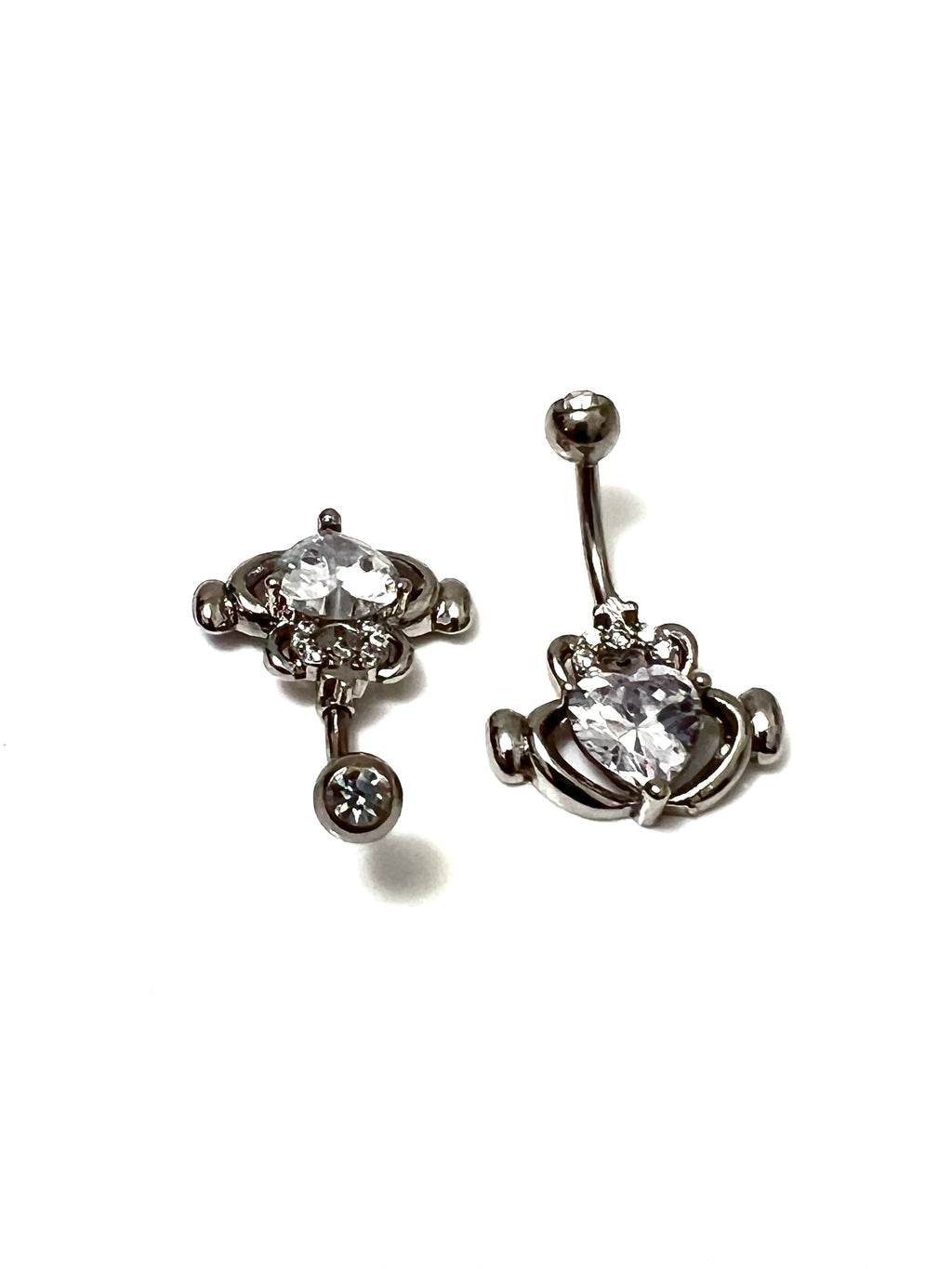 Claddagh Belly Button Ring – CZ Surgical Steel