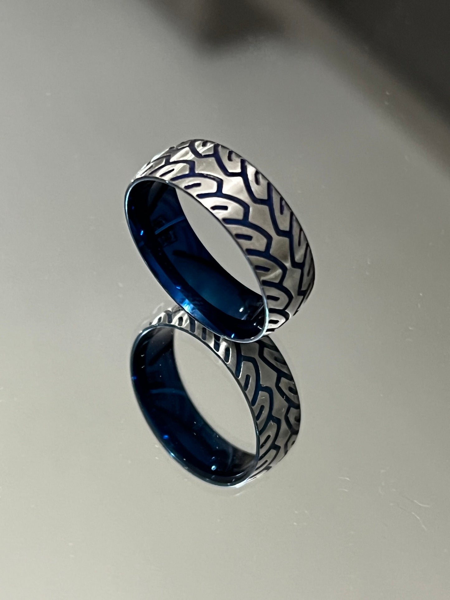 Blue Stainless Steel Tire Ring