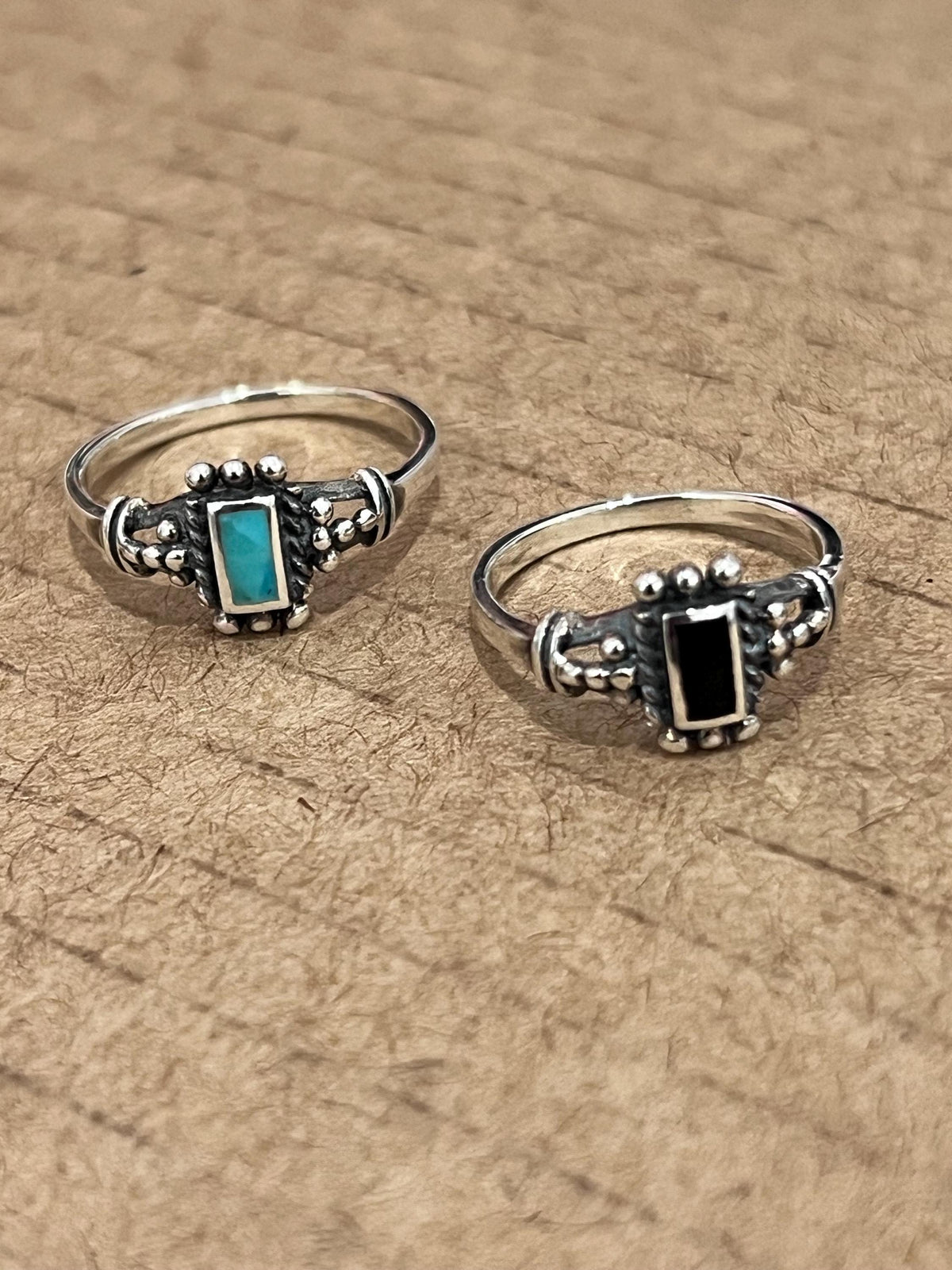 Black Agate Signet Ring – Sterling Silver